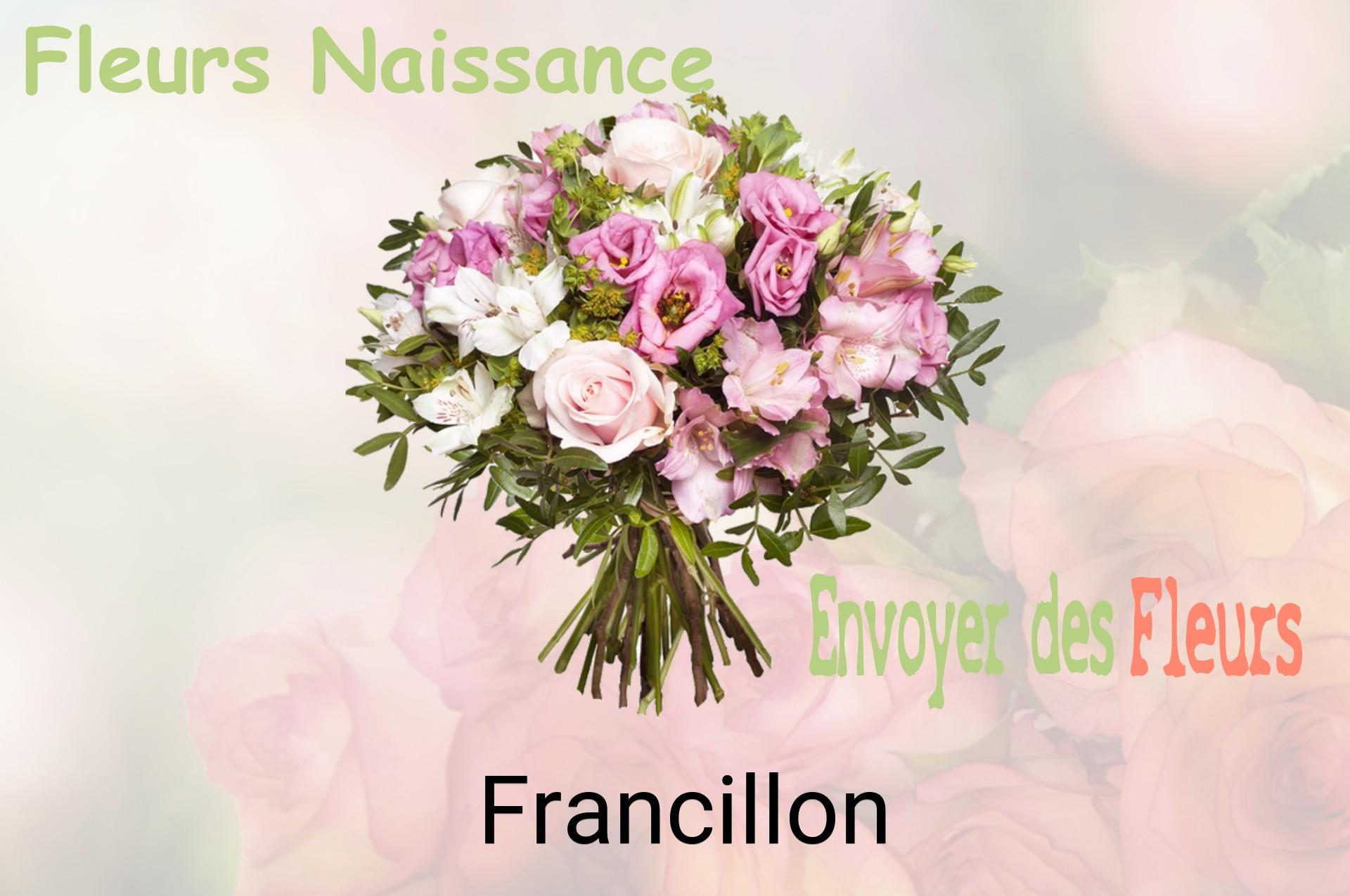 Bouquet de fleurs de naissance livré à Francillon